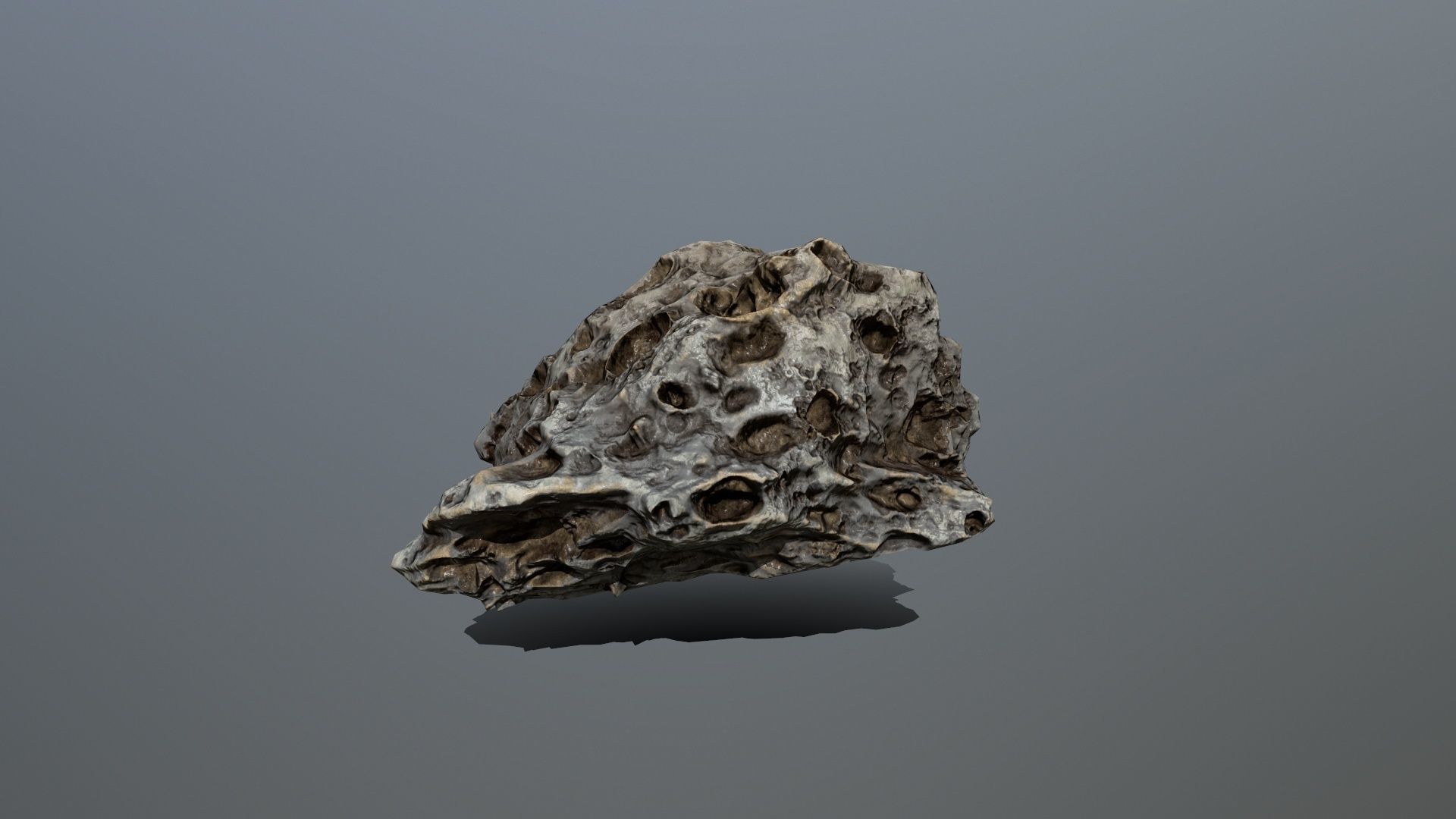 Asteroid Set rock Low-poly 3D model_17