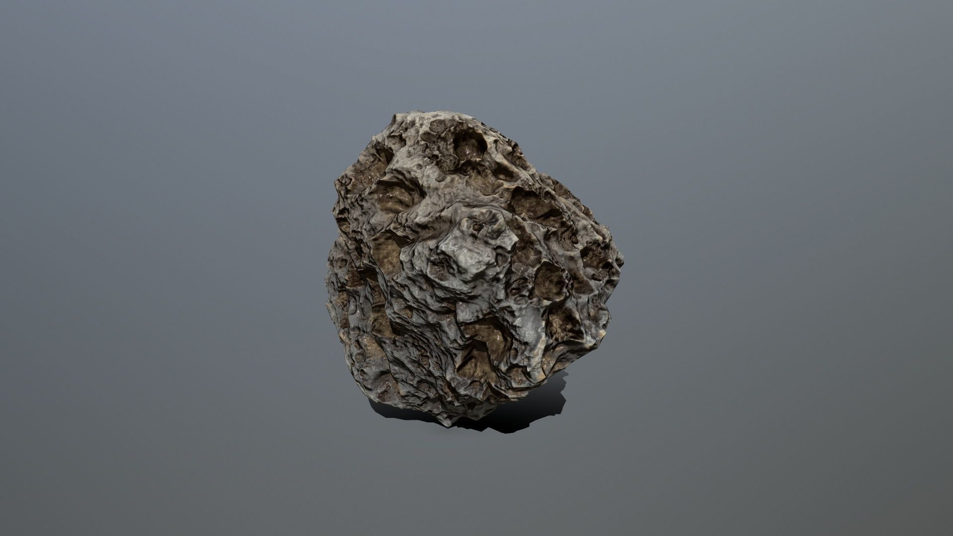 Asteroid Set rock Low-poly 3D model_15