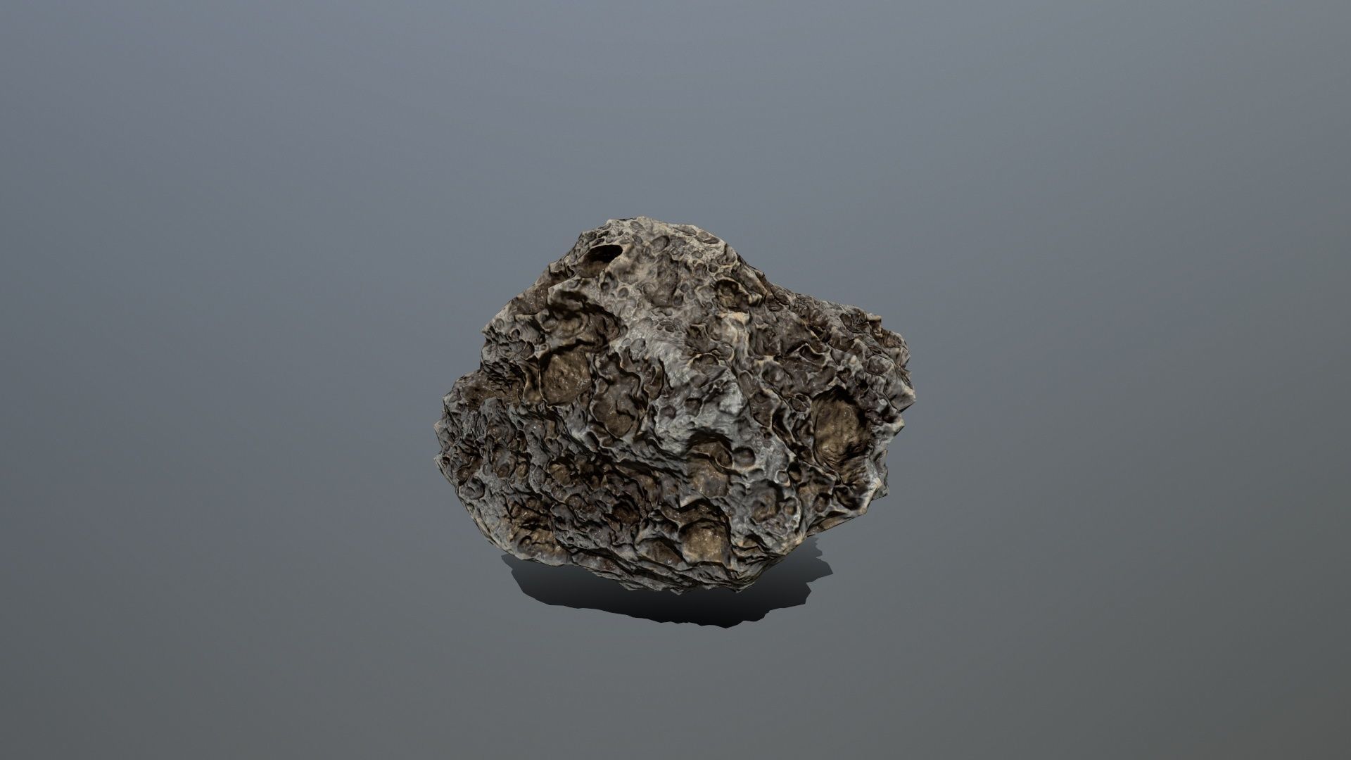 Asteroid Set rock Low-poly 3D model_14