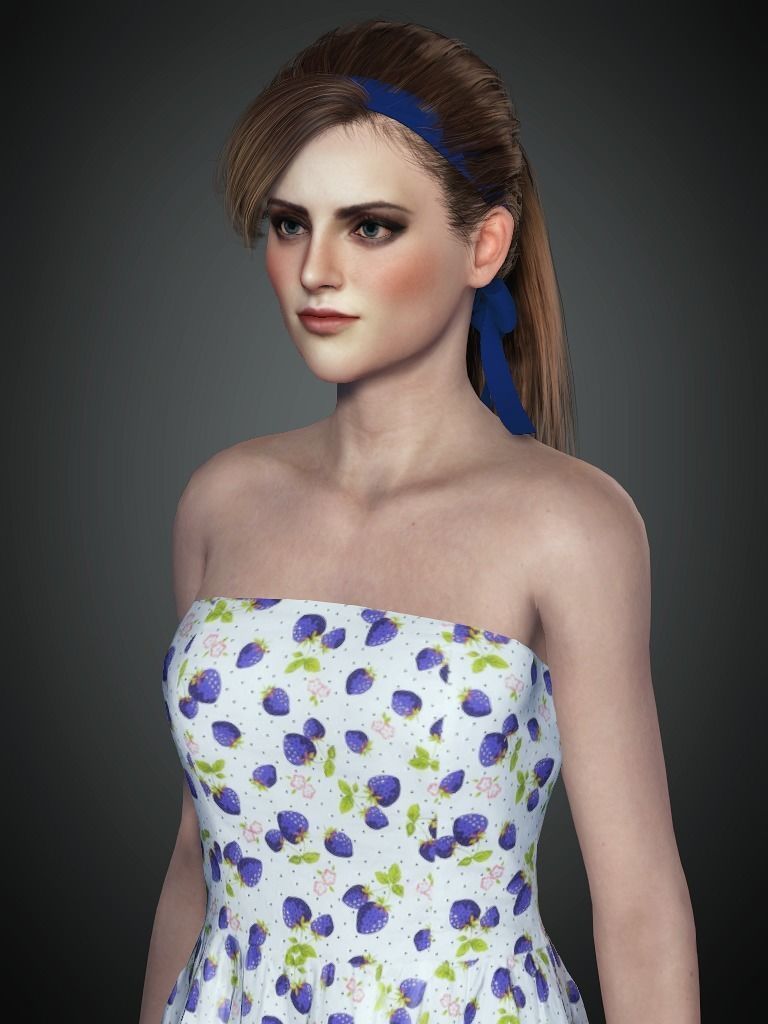 AAA Realistic Female Character 05 Low-poly 3D model_4