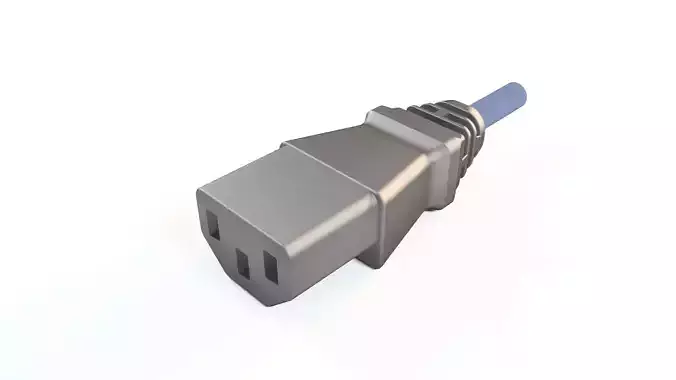 Computer power cable header 3D model