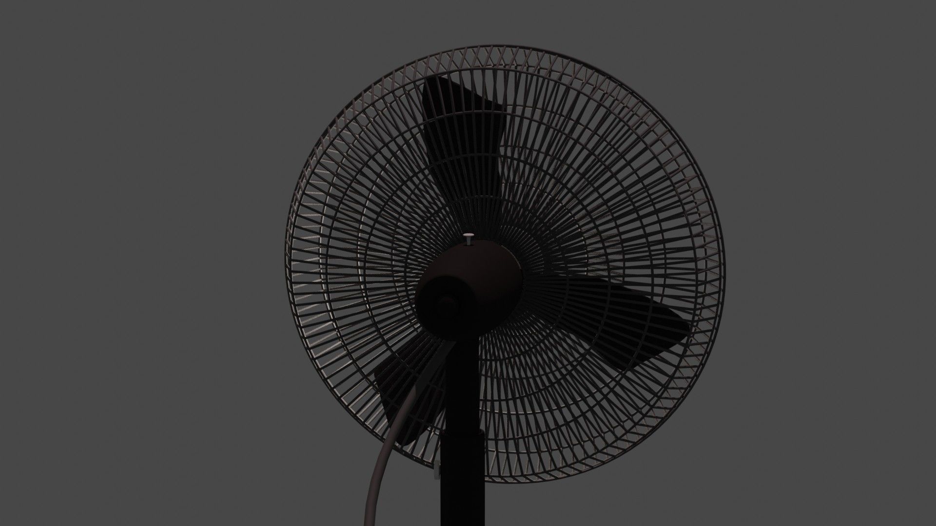 Table fan Low-poly 3D model_2