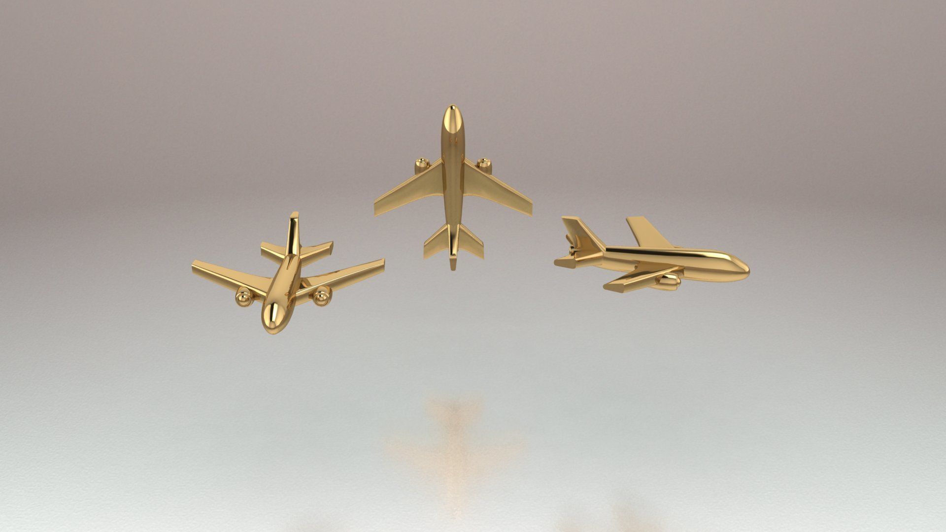 airplane pendant 3D print model_1
