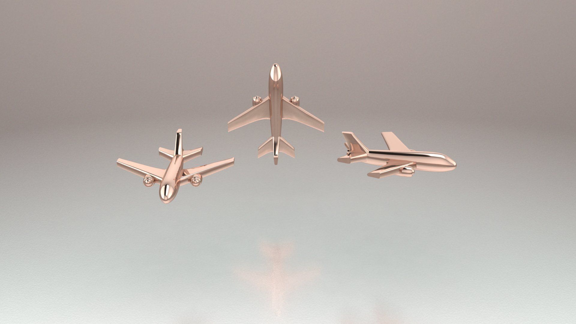airplane pendant 3D print model_3