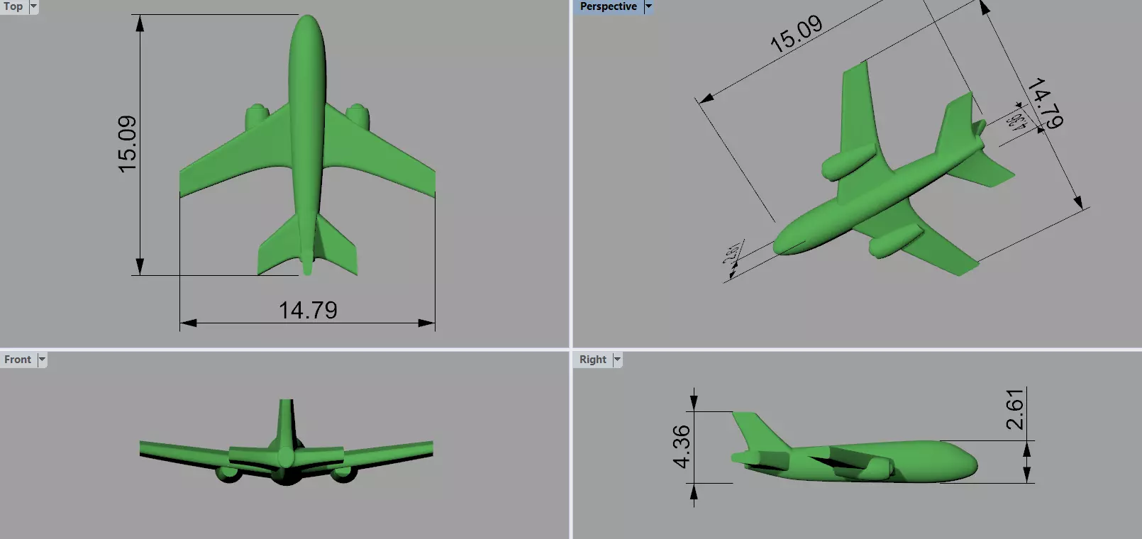 airplane pendant 3D print model_0