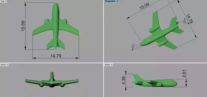 airplane pendant 3D print model
