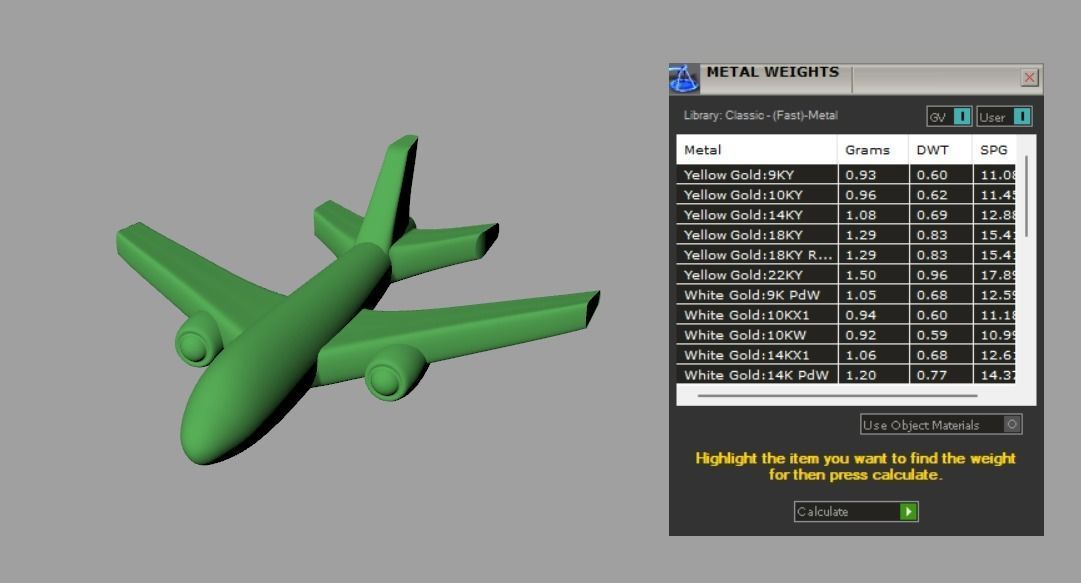 airplane pendant 3D print model_4
