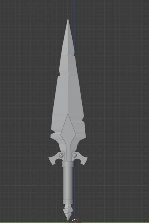 sword Low-poly 3D model_1