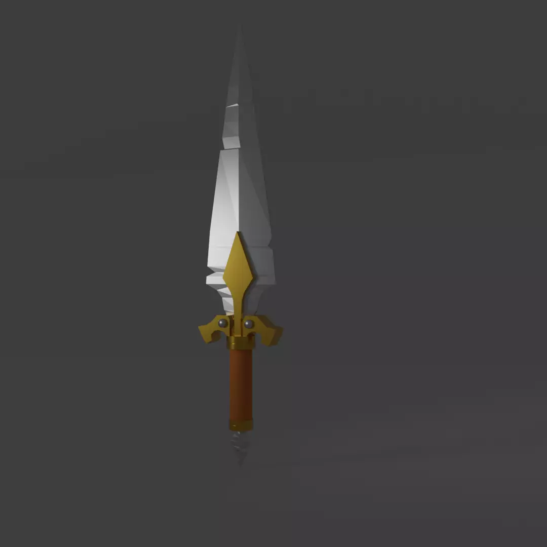 sword Low-poly 3D model_0