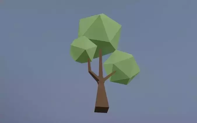 Simple Tree Low-poly 3D model