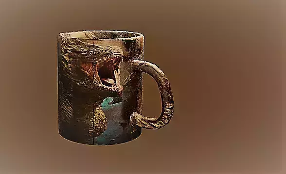 godzilla mug Free 3D model