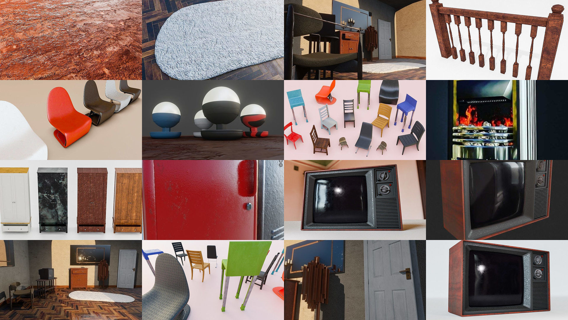 Furniture 3D Model Mega Pack 3D Model Collection_41