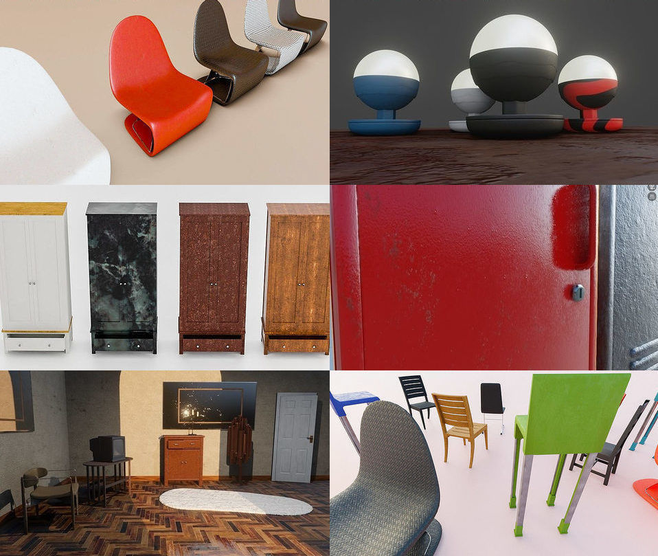 Furniture 3D Model Mega Pack 3D Model Collection_39