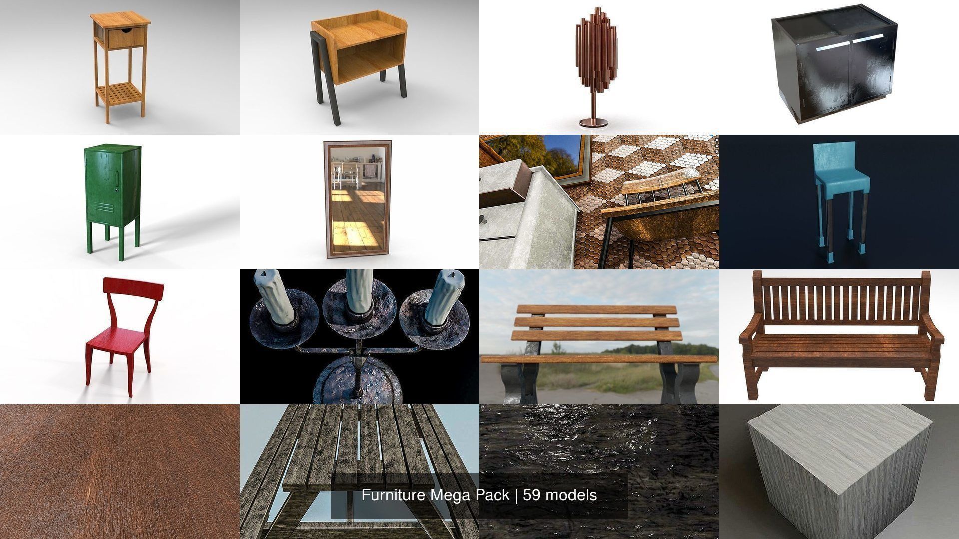 Furniture 3D Model Mega Pack 3D Model Collection_2