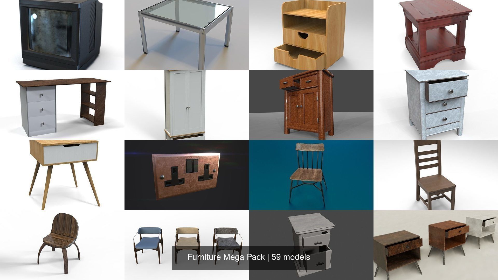 Furniture 3D Model Mega Pack 3D Model Collection_1