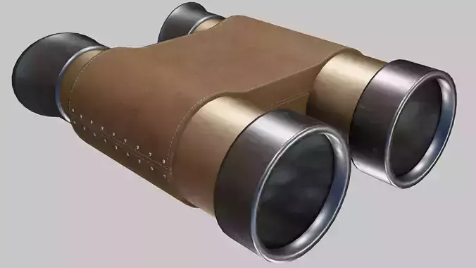Binoculars with leather base