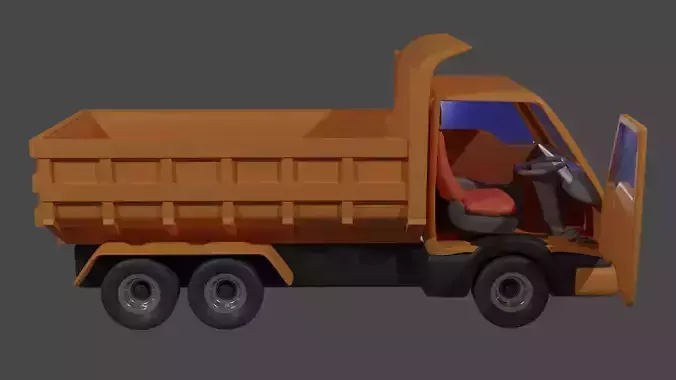 A Cartoon Truck and The Interior