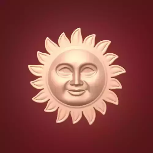 Sun Face -- Ready for 3D Printing