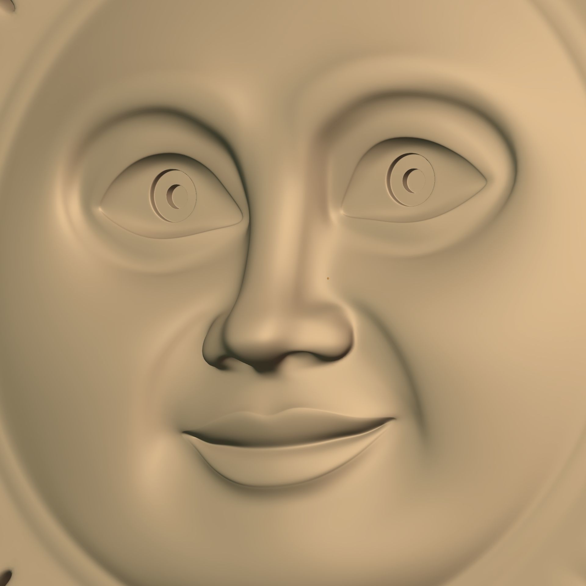 Sun Face -- Ready for 3D Printing 3D print model_15