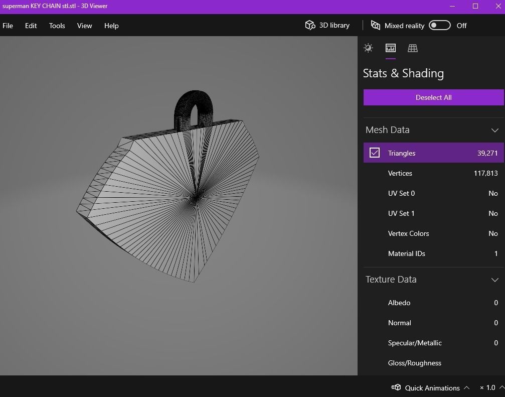 superman key chain 3D print model_17
