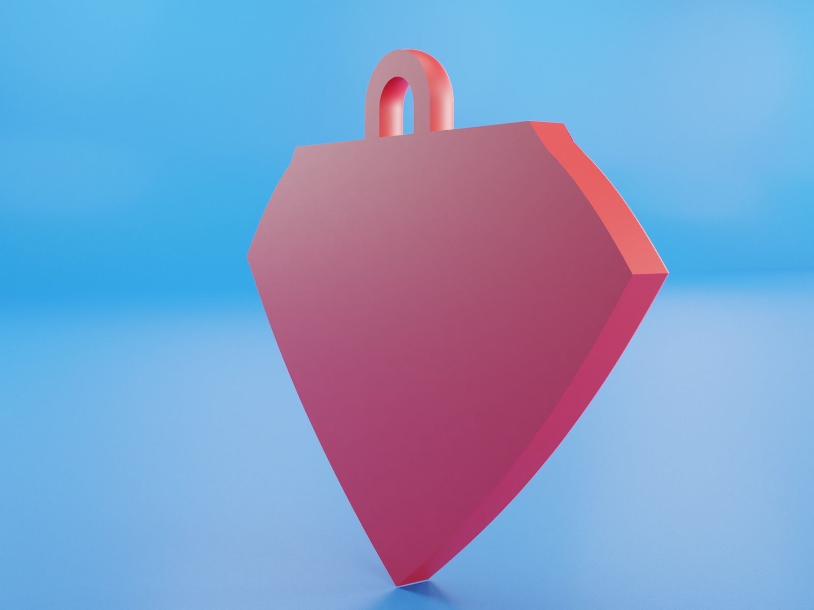 superman key chain 3D print model_10