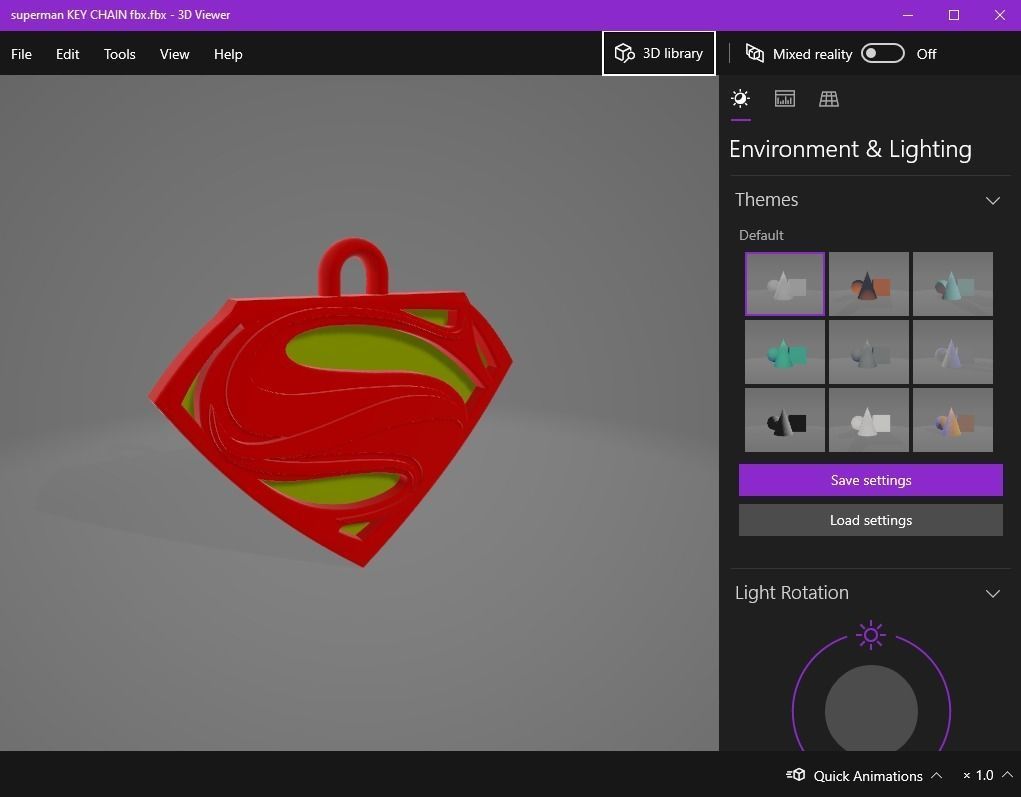 superman key chain 3D print model_18