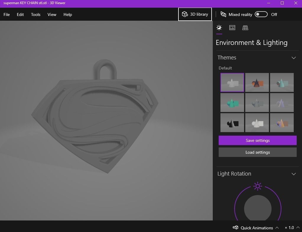 superman key chain 3D print model_15