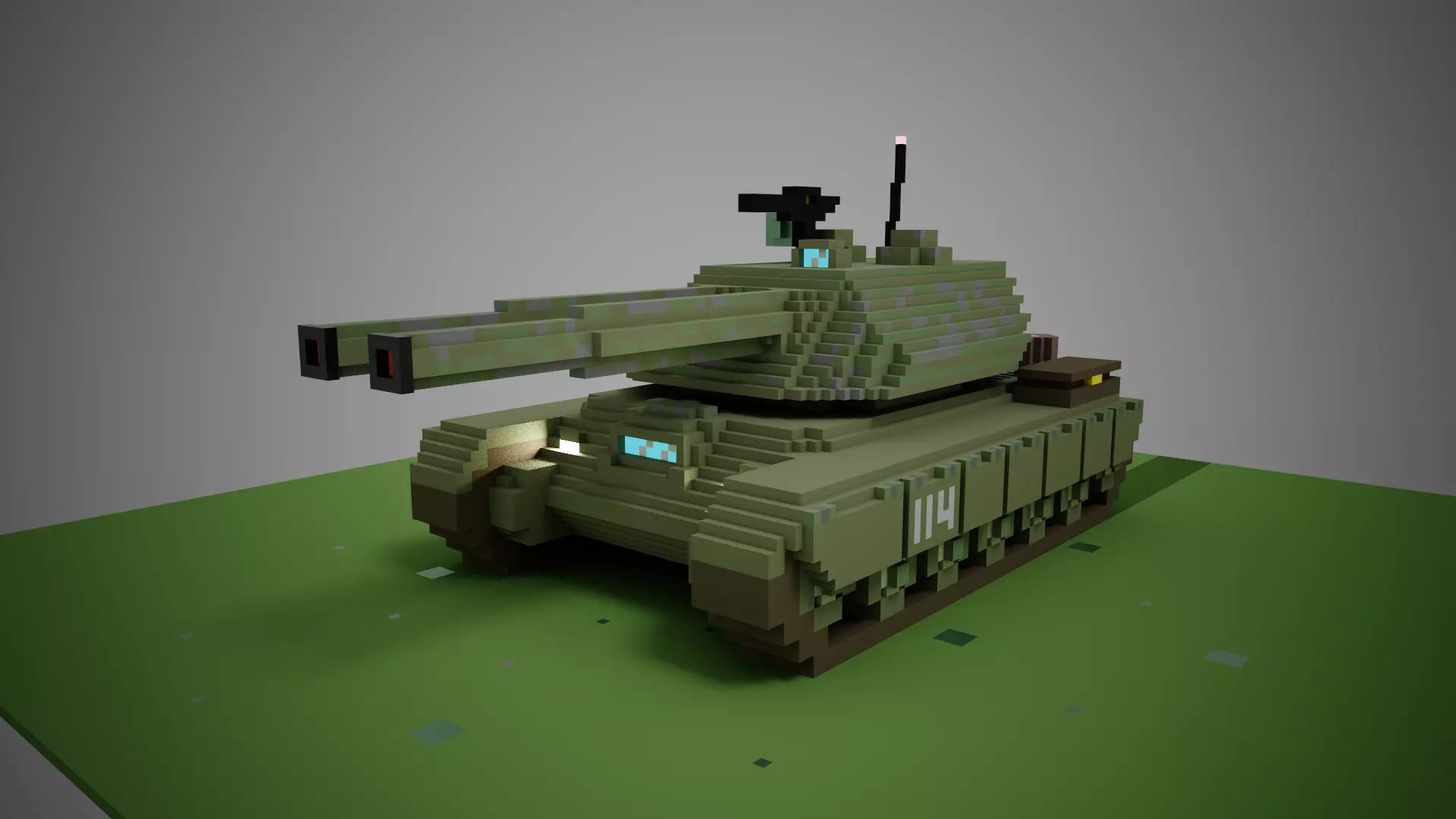 Battle tank 3D model_0