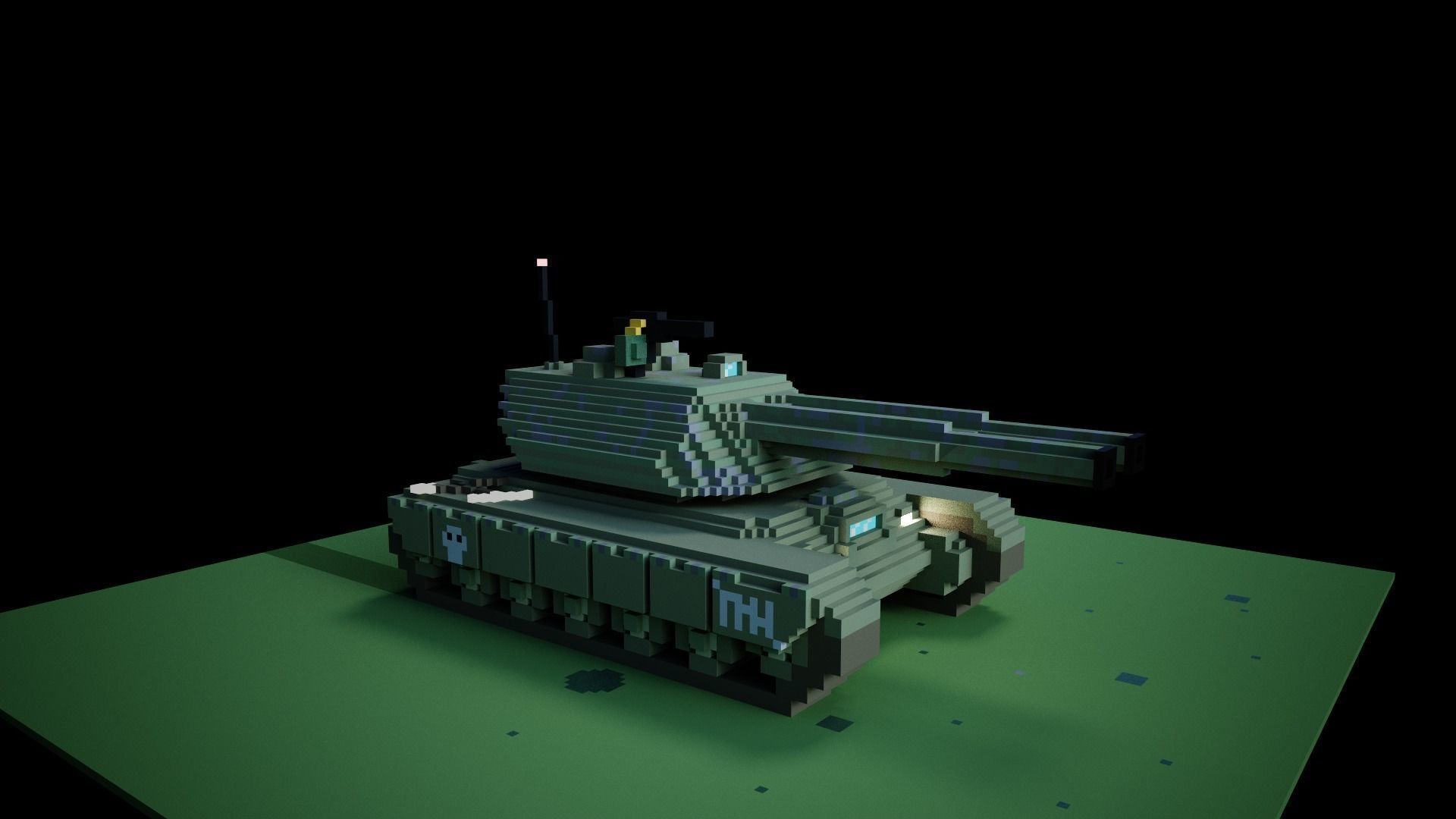 Battle tank 3D model_3