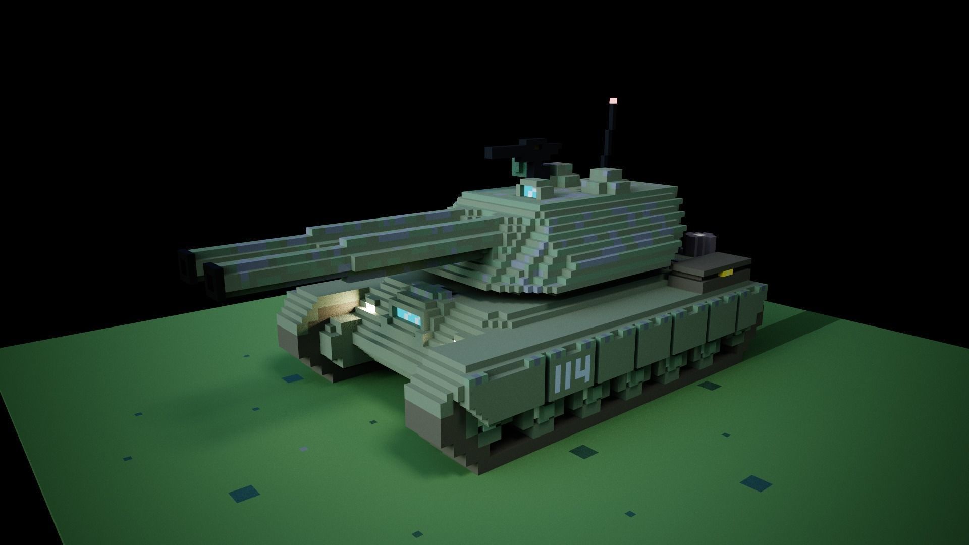 Battle tank 3D model_4