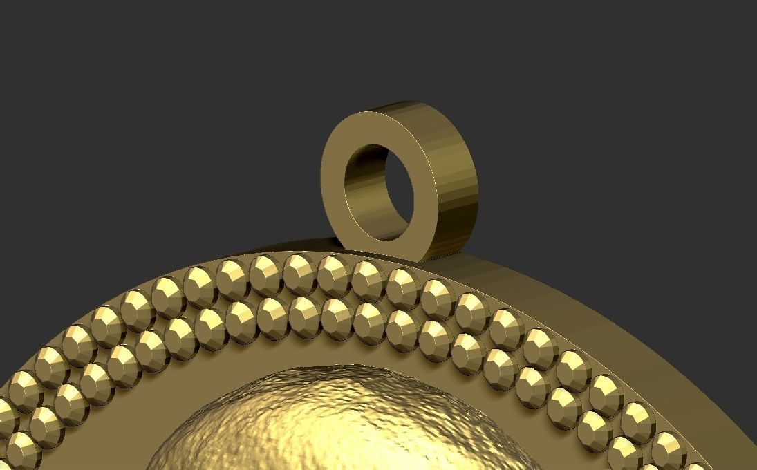 Martin Luther King medallion pendant 3D printing ready stl obj 3D print model_26