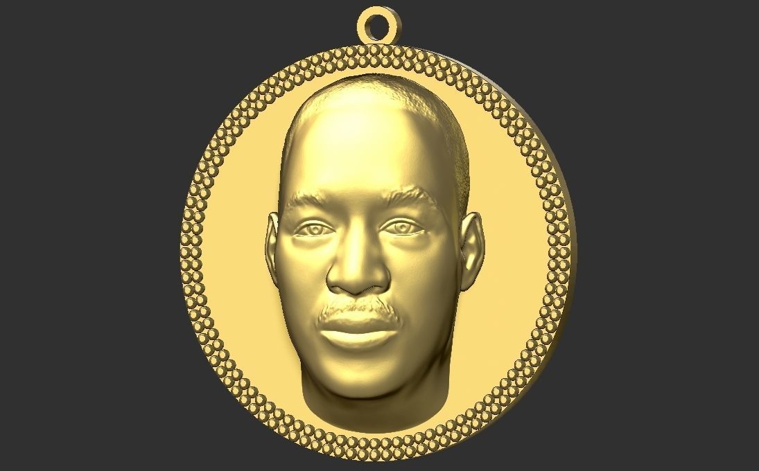 Martin Luther King medallion pendant 3D printing ready stl obj 3D print model_25