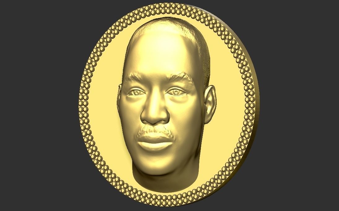 Martin Luther King medallion pendant 3D printing ready stl obj 3D print model_9