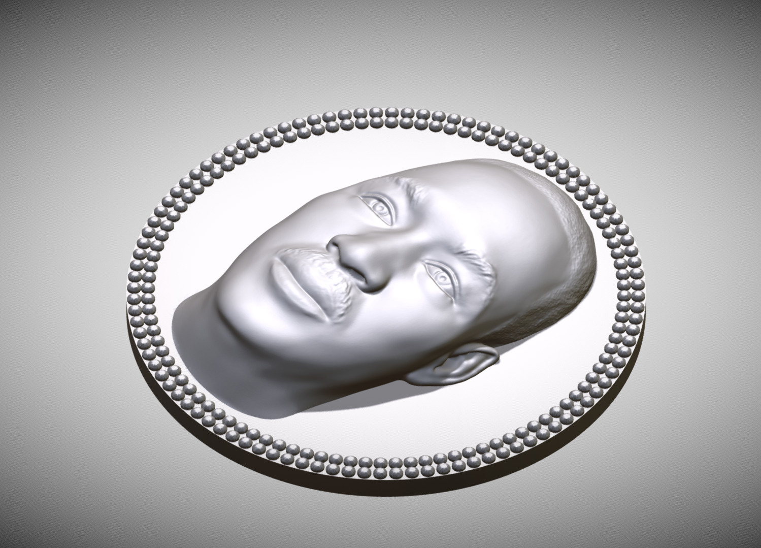 Martin Luther King medallion pendant 3D printing ready stl obj 3D print model_2