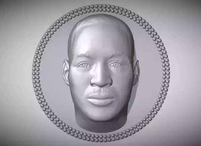 Martin Luther King medallion pendant 3D printing ready stl obj 3D print model
