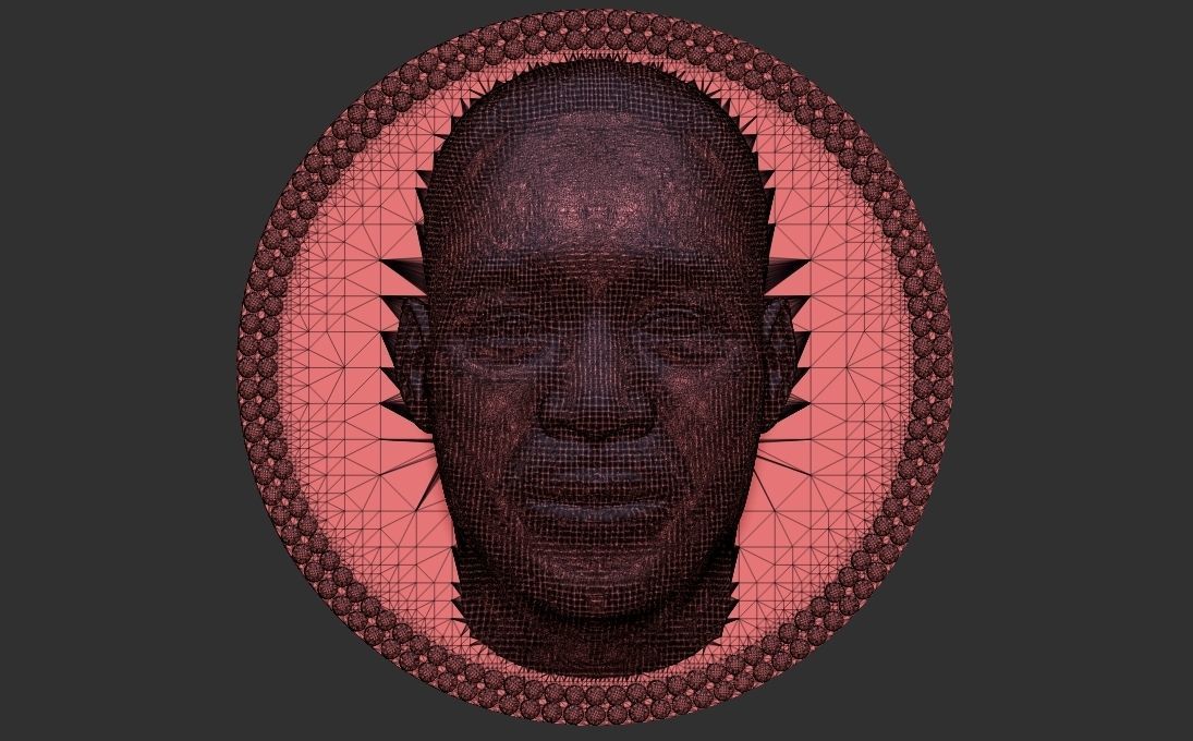 Martin Luther King medallion pendant 3D printing ready stl obj 3D print model_29