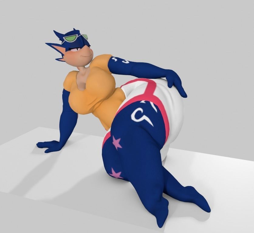 Raijin female character in super smash bros Low-poly 3D model_4
