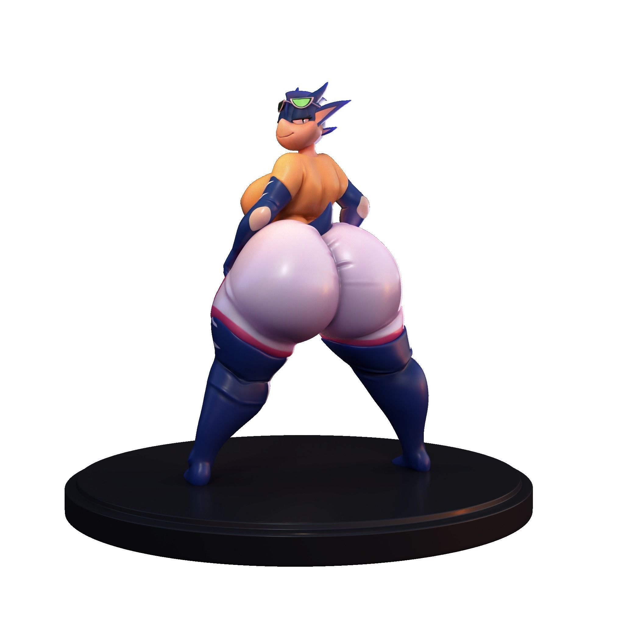 Raijin female character in super smash bros Low-poly 3D model_5