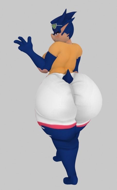 Raijin female character in super smash bros Low-poly 3D model_3