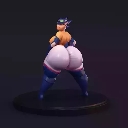 Raijin female character in super smash bros Low-poly 3D model