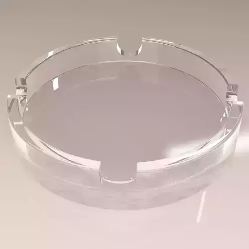 Ashtray clear glass Low-poly 3D model