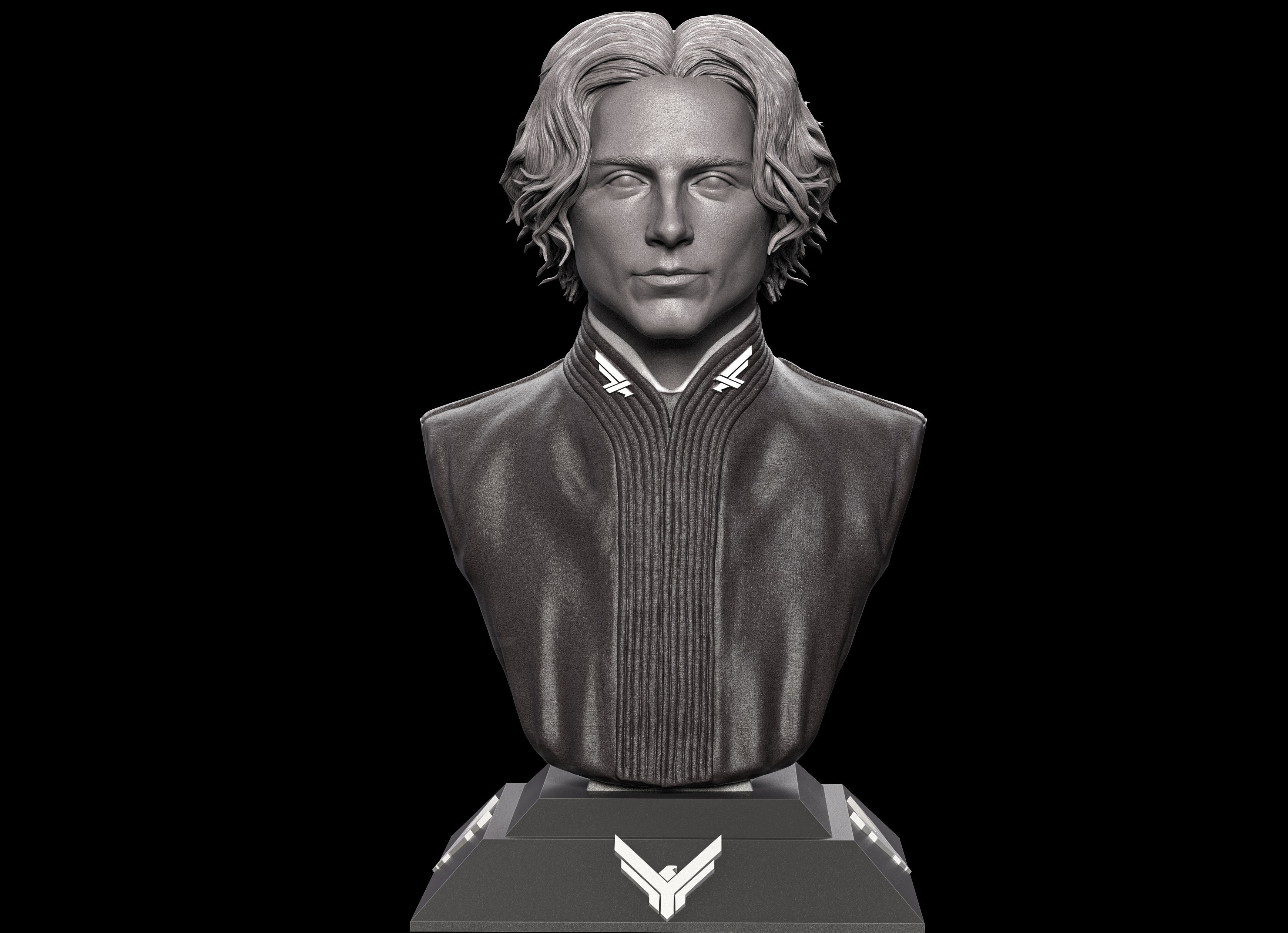 Dune-Paul Atreides-Timothee Chalamet Bust 3D print model_2