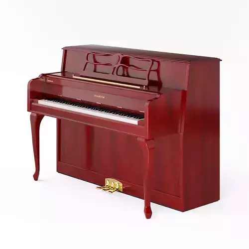 Upright Piano Low-poly 3D model