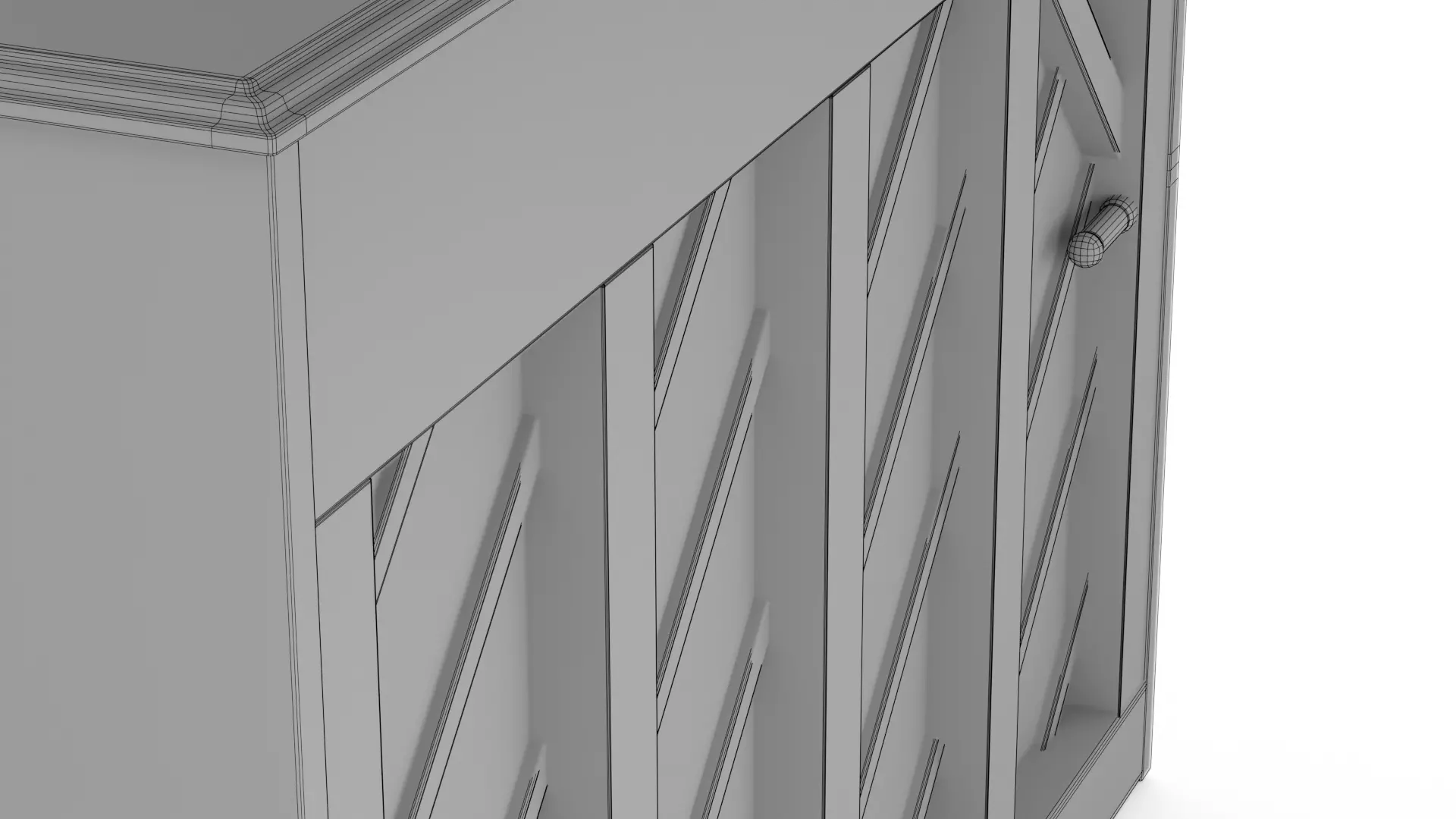 Upright Piano Low-poly 3D model_26