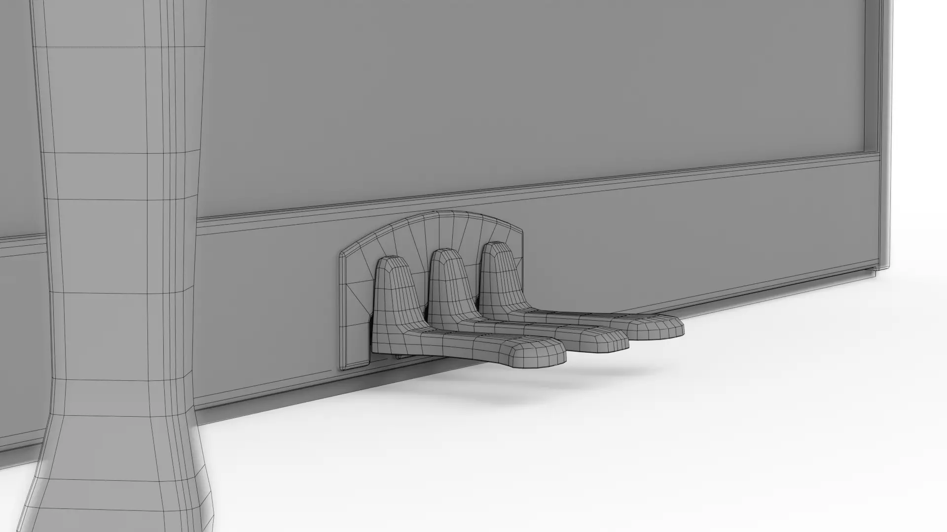 Upright Piano Low-poly 3D model_24
