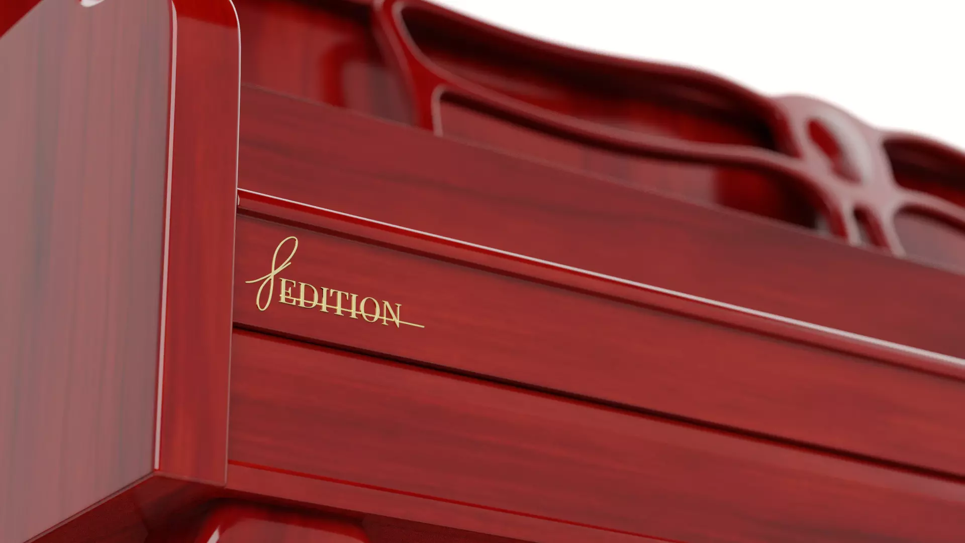 Upright Piano Low-poly 3D model_8