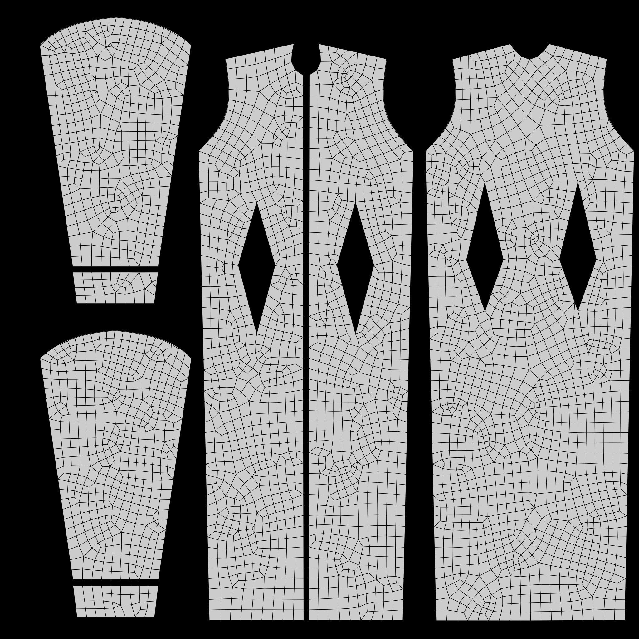 Female sleeve dress Low-poly 3D model_21