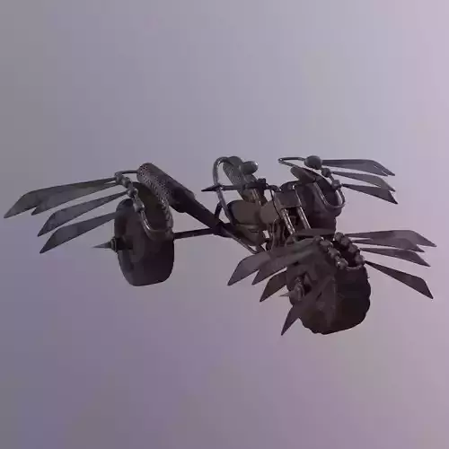 Motorcycle - Game Ready - Low Poly PBR 3D Model Low-poly 3D model