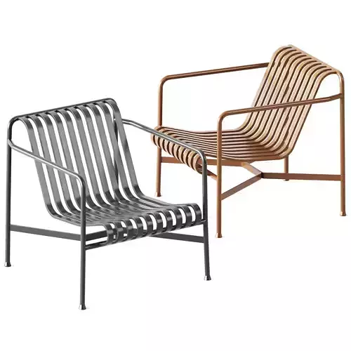 Palissade Lounge Chair Low Olive by Hay 3D model