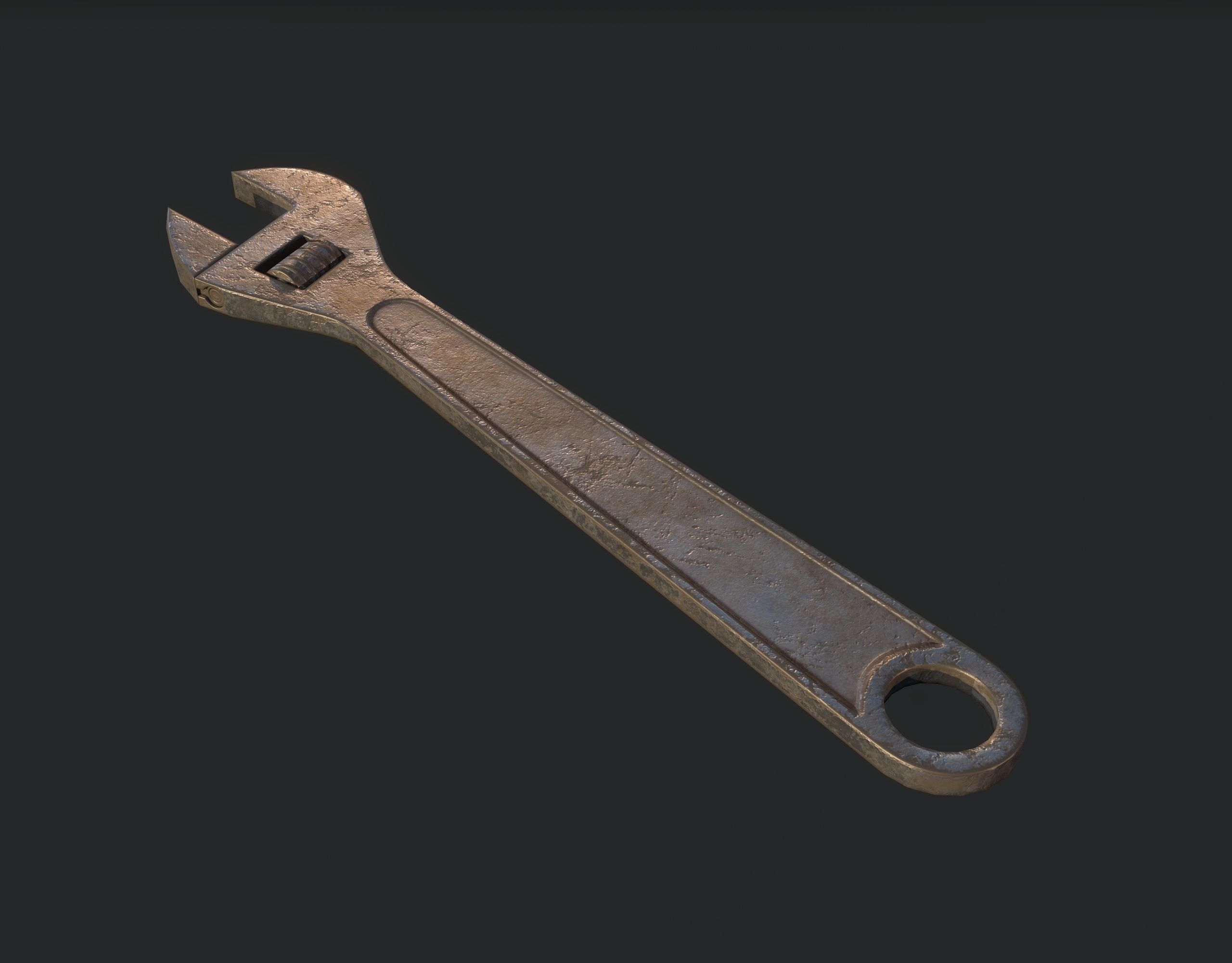 Workbench with Tools Low-poly 3D model_24